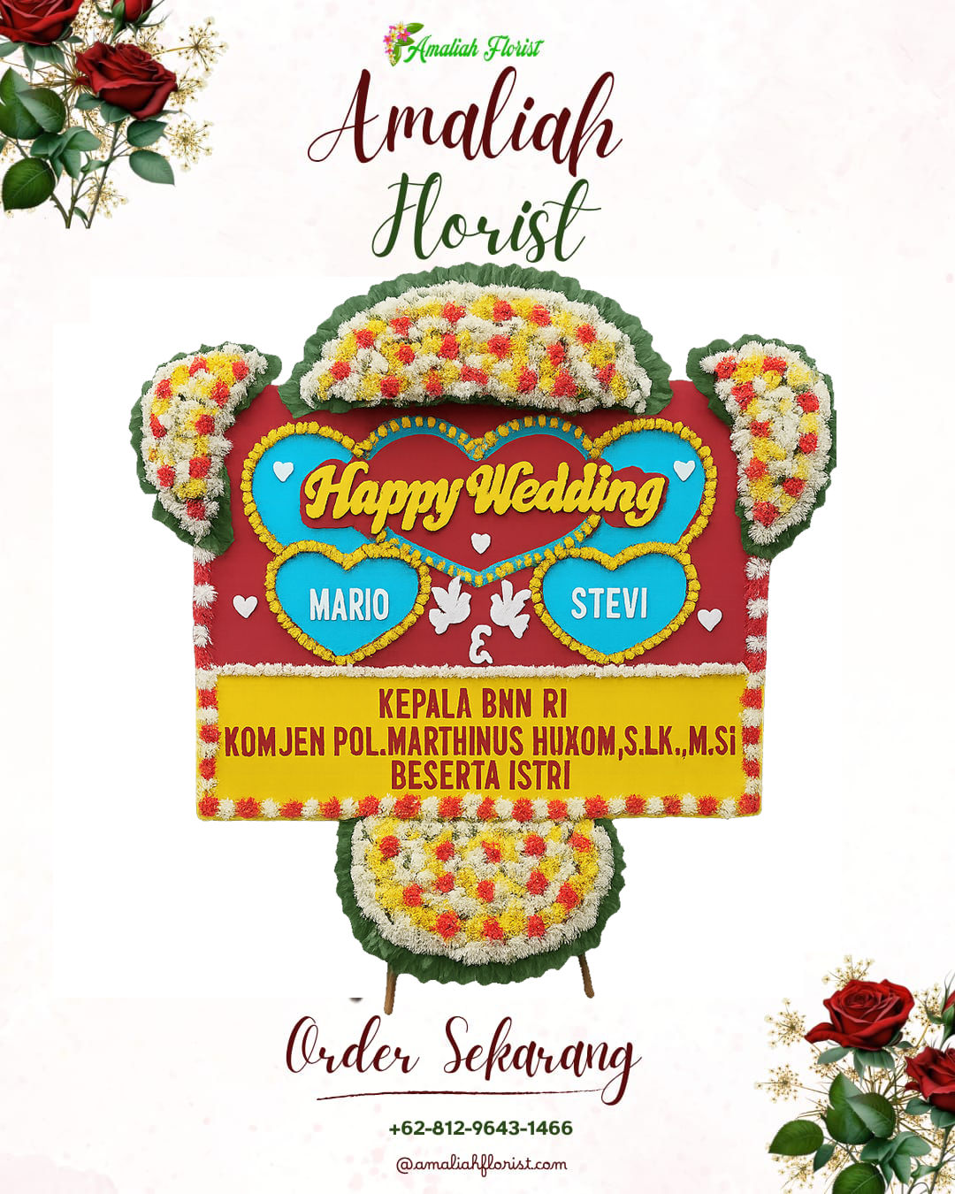 Papan Bunga Pernikahan Kampak
